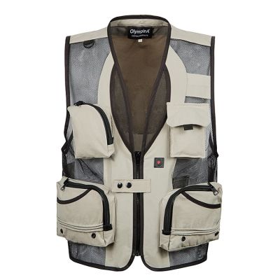 CODTheresa Finger Mens Summer Thin Breathable Multi-pocket Vest Fishing Outdoor Vest