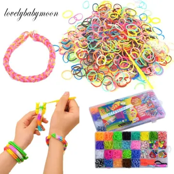 3500+ Rubber Loom Bands Colorful Loom Beads Storage Box Set with  Bead/Charm/Crochet DIY Craft Gifts for Birthday/Christmas