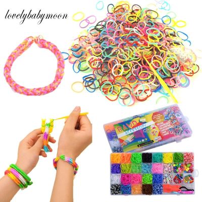 New 1500pcs Color Rubber Bands Set Kid Multi-functional Classic Practical Funny DIY Toys Rainbow Woven Bracelet for Girl Gifts