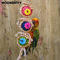 Pet Bird Toys Bites Parrot Accessories Climb Chew Toys Hanging Swing Caged Chew with Bell Articles Pour Animaux De Compagnie