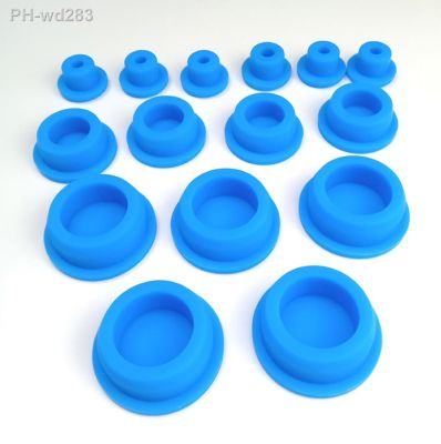 5PCS Blue Silicone Rubber Hose Blanking End Caps Inserts Seal Plug Bung Hole Stopper 13-48.5mm