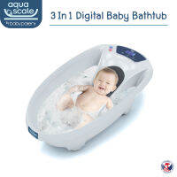 อุปกรณ์อาบน้ำหรับเด็กแรกเกิด แบบพกพา Baby Bathtub Scale White จาก Aqua Scale