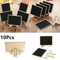 10Pcs/set Creative Mini Wooden Decorative Blackboard Wedding Party Chalkboard Sign Message Table Stand Multifunction Decoration