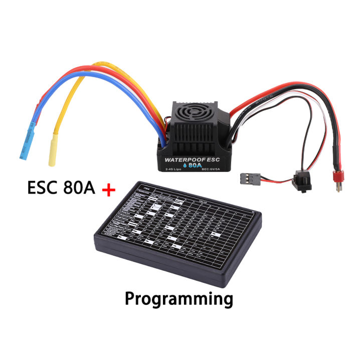 NEW 60A 80A S-60A S-80A Brushless ESC Electric Speed Controller with 6V 5A BEC for 18 110 1:10 RC Car