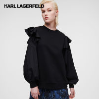 KARL LAGERFELD - FABRIC MIX SWEATSHIRT  230W1813 เสื้อสเวตเชิ้ต