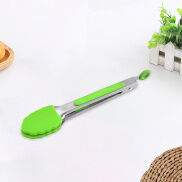 Baoblaze Kitchen Tongs with Silicon Tips Premium Stainless Steel Locking