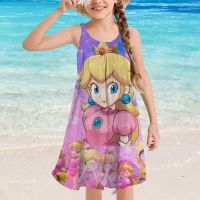 【HOT】◊☁♀ Girls Beach Mario Brothers Print Hanging Clothing