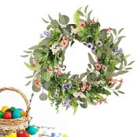 Spring Door Wreath Artificial Eucalyptus Leaves Wreaths Spring Summer Season Garland For Front Porch Farmhouse Home Decor 20