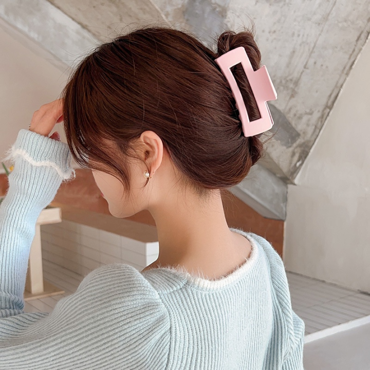 new-korean-large-pink-hair-clip-women-shark-clip-back-scoop-hair-clamp