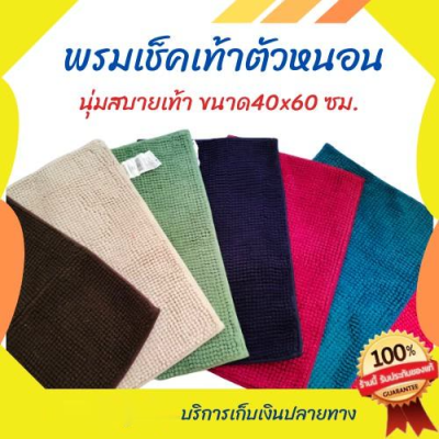 พรมตัวหนอน ดักฝุ่น หนานุ่มซับน้ำดี มีกันลื่น Indoor Doormat Non-Slip พรมเช็ดเท้ากันลื่น พรมเช็ดเท้า สีสวย  ผ้านิ่ม ขนาด40*60 cm พรมเช็ดเท้ากันลื่นซับน้ำอย่างดี พรมตกแต่งห้อง พรมแต่งห้องนอน พรมตกแต่งบ้าน Rectangular Door Mat พร้อมส่ง