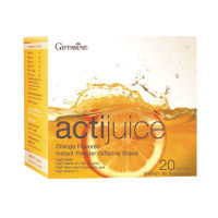 ACTIJUICE แอคติจูส เครื่องดื่มรสส้ม ชนิดผง ส้ม น้ำส้ม น้ำส้มเข้มข้น จำนวน 20 ซอง นํ้าตาลฟรุคโตส ผงส้ม  กลิ่นส้ม กรดแอสคอร์บิก โคลีน ไบทาเทรท