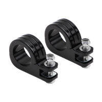 Black Motorcycle Footrest Foot Peg Mount Clamps for 38mm 1.5 Universal Motorbike Highway Crash Bar Engine Guard Frame Tube