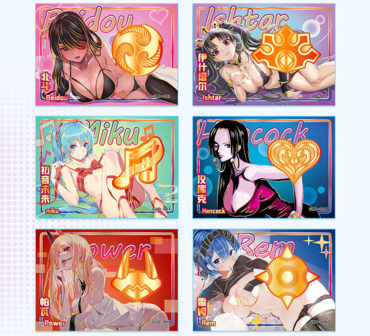 girls-party-collection-card-สำหรับเด็ก-romance-dawn-miku-rem-han-เกม-gold-card-ของสะสมของขวัญเด็ก-toys