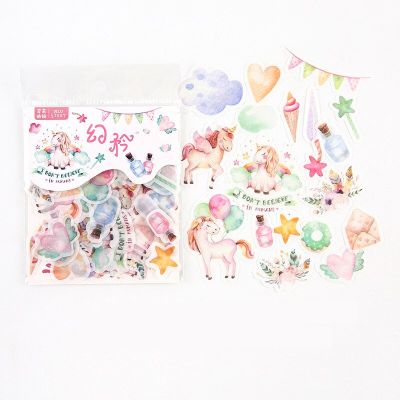 40 pcs /Bag Fairy Unicorn Park Diary Decorative Stickers Album Hand Account Notebook Decor Stickers Labels