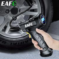 EAFC 120W Handheld Air Compressor Wireless/Wired Inflatable Pump Portable Air Pump Tire Inflator Digital for Car Bicycle Balls