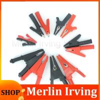 Merlin Irving Shop 1pair 10/20/50A PVC big Alligator Crocodile Clip clamp Connector Socket Plug Handle Test Probe 4mm banana plug electric Battery