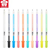 SAKURA Color Gel Pen 3D Crayon Series Hand Account Jelly Hook Line Pen Comic Manicure Painting Writing Student Stationery