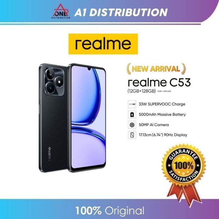 Realme C53 Smartphone ( 6GB + 128GB )(100% Original Realme Malaysia ...