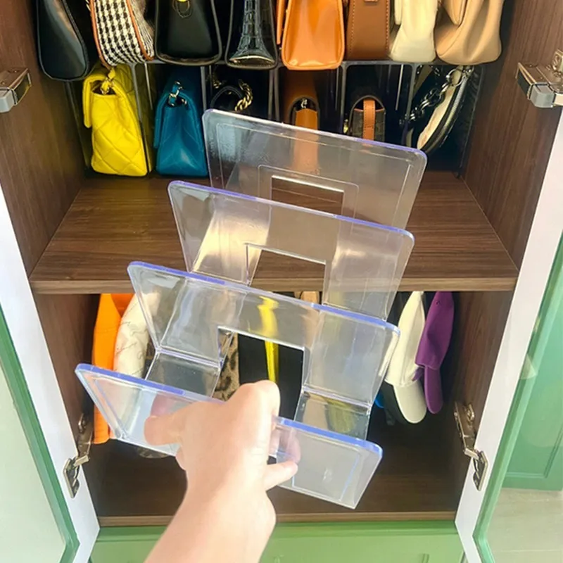 Handbag Storage Box Divider Shelf Bag Storage Rack Handbag Storage Wardrobe  Storage Finishing Cabinet Partition Display Case