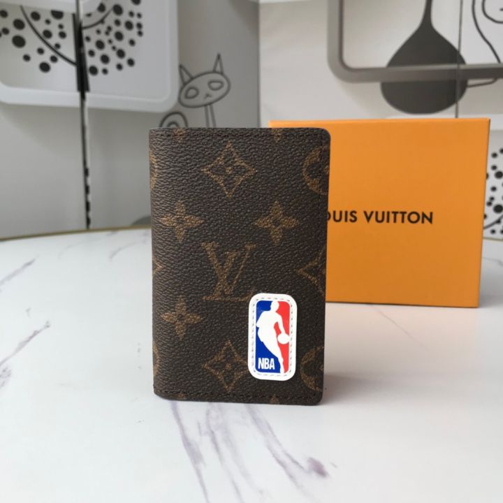 Louis Vuitton NBA White Antarctica Monogram Patch Logo Pocket Organizer  Wallet