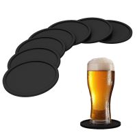 【CW】 Silicone Round Cup Drinking Coaster Set Holder Table Placemats Nonslip Coffeee Accessories