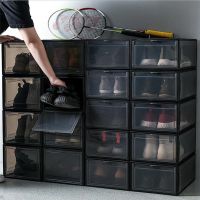 (cerci household goods) ThickenedShoe BoxShoe Boxes Thickened Dustproof Shoes Combination Transparent Foldable Shoes Cabinet Boxes