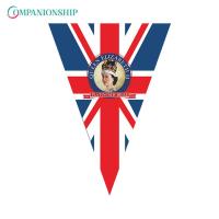 ธงเบงอังกฤษสำหรับงานเลี้ยงวัน Queen Day Bunting สำหรับงานฉลองบนท้องถนนด้วยความรักชาติ