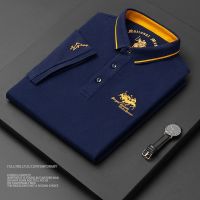 【CC】✱❈◆  2023 Mens Cotton Embroidered Polo Shirt  New High-end Business Lapel Short Sleeve Polo-shirt for Men