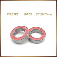 Free shipping 10pcs/lot 17287-2RS MR17287 17287 17287RS GCR15 ball bearing 17x28x7mm bike wheels bottom bracket repair bearing