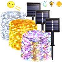 10M Solar Outdoor Copper Wire String Lights Decorative For Garden Wedding Party