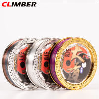 CLIMBER 1ม้วนไนลอน50เมตรสายตกปลาแรงดึงที่แข็งแกร่งสองสีสายไนลอนไหมดิบเอ็นตกปลานุ่ม