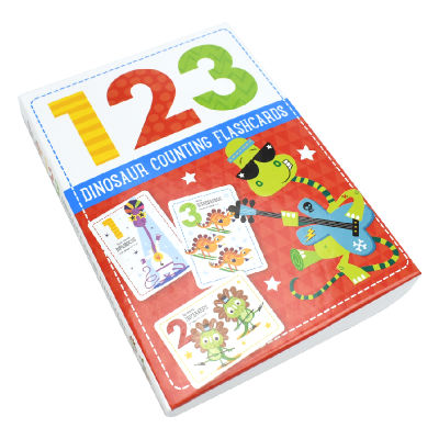 123 dinosaur counting flashcards for childrens English Enlightenment and original digital English books on dinosaurs