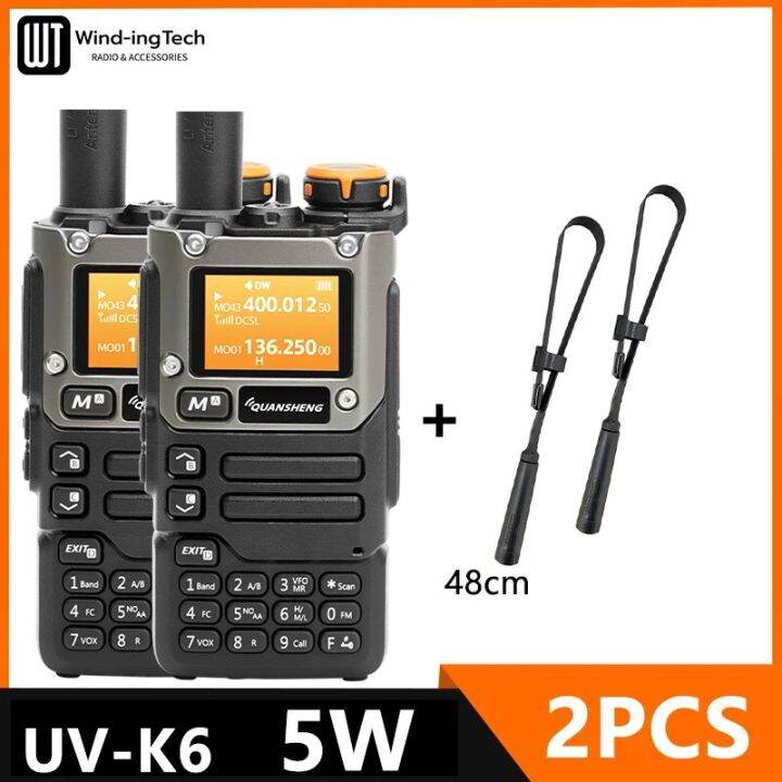 Quansheng UV-K6 Walkie Talkie UV-K58 Air Band Radio Tyepc Charge UHF ...