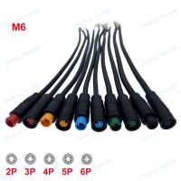 2Pcs M6 2 3 4 5 6 Pin Waterproof Cable M-6 Solar Panel Terminal Mini Plug Signal Connecting Sensor 20CM Connector