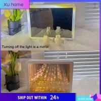 XU HOME แอลอีดี ไฟกลางคืนรูปดอกทิวลิปเมฆ พลาสติกทำจากพลาสติก แพคเกจวัสดุ DIY โคมไฟดอกไม้โคมไฟ งานทำมือ สร้างสรรค์และสร้างสรรค์ โคมไฟตั้งโต๊ะกระจกกรอบรูป ข้างเตียงข้างเตียง