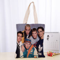 Custom Backstreet Boys Tote Bag Women Canvas Fabric Bags Eco Reusable Shopping Bags Traveling Beach Casual Useful Shoulder Bag