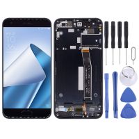 หน้าจอ LCD ของ OEM สำหรับ Asus ZenFone 4 ZE554KL Z01KD Z01KDA Digitizer ประกอบเต็มตัวเครื่อง Z01KS ที่มีฟราเมชันได้สีดำ)