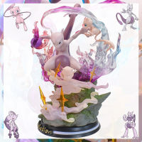 อะนิเมะ Pokemon Evolution Of Mew และ Mewtwo GK Luminous LED Light Figurine ของเล่น PVC Action Figure Collection สำหรับของขวัญเด็ก