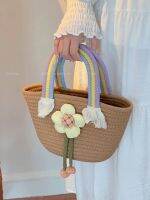 Uniqlo New Fashion version Niche ins vegetable basket bag for women summer 2023 new pastoral style casual versatile popular woven handbag