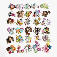 35 styles 20/50pcs/pack Random Mix Decorative buttons Lovely Cartoon series 2 Holes Sewing Wood Buttons Flatblck Scrapbook L-1