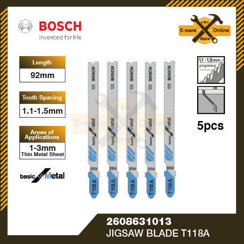 Bosch T118A Jigsaw Blade for Metal 2608631013 Lazada