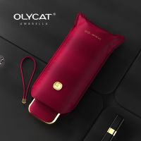 Olycat ร่มขนาดเล็กน่ารักแบบแบนห้าพับได้ UV หรูหราร่มกันฝนแบบพกพาสำหรับหน้าร้อนกลางแจ้งร่มกันแดดของขวัญสำหรับเด็กผู้หญิง82915