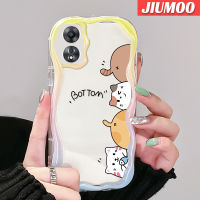 เคส JIUMOO สำหรับ OPPO A58 5G A58X 5G A78 5G A1X 5G A55 5G A98 5G F23 5G A1 5G เคส Tom ลายเนื้อครีมเคสโทรศัพท์โปร่งใสกันกระแทก TPU เจลซิลิกาแบบใสป้องกันการตกหล่นเลนส์กล้องถ่ายรูปฝาครอบป้องกัน