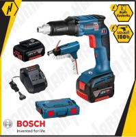 BOSCH GSR 18 V-EC TE + MA55 สว่านขันสกรู 18 มอเตอร์ พร้อมแบต+แท่นชาร์จ พร้อมชุดหัวต่อ MA55 สว่านไร้สาย สว่าน