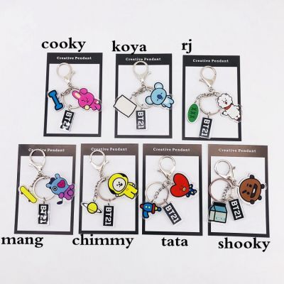 Kpop Bts Blackpink EXO Twice Seventeen GOT7 Bt21 Keyring Keychain