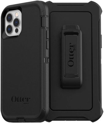 OtterBox DEFENDER SERIES SCREENLESS EDITION Case for iPhone 12 & iPhone 12 Pro - BLACK