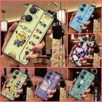 Fashion Design Anti-dust Phone Case For VIVO Y27 4G Back Cover Cartoon Waterproof Cute ring Wrist Strap protective