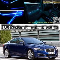 For Jaguar XF interior Ambient Light Tuning Atmosphere Fiber Optic Band Lights Inside Door Panel illumination Not EL light Refit