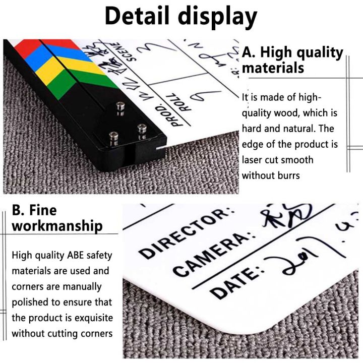 recording-director-clapperboard-notice-plate-clapper-board-tv-movie-acrylic-clapboard-film-video-professional-props