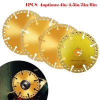 Diamond Saw Blade 4"/4.5"/5"/6" Metal Gold For Steel Metal Stone  Iron Rebar Aluminum Cutting Disc Brazed Diamond Saw Blade Hand Tool Parts  Accessori